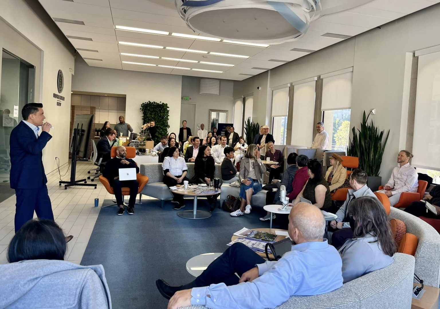 Don Datanagan speaking to over 50 agents at a Coldwell Banker sales meeting in San Francisco